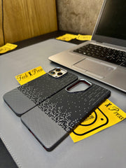 Luxo Life Case- Black & Grey Dotted