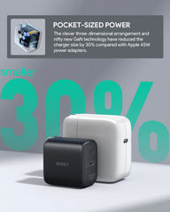 Aukey PA-B2T Omnia II 45W GaN PD 1-Port USB-C Wall Charger