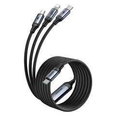 30W 3-in-1 Fast Charging Cable ( Type-C To L+C+M ) 1.2M Black