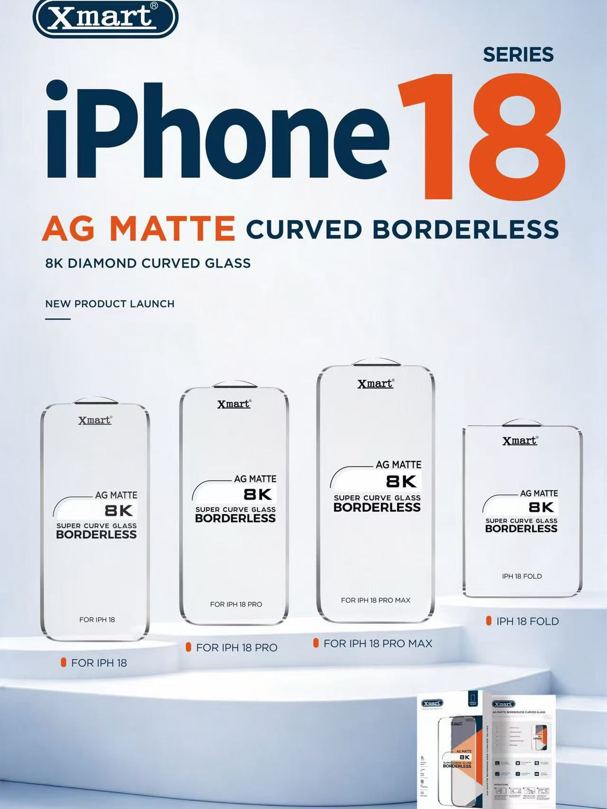 Xmart 8K Borderless AG Matte Privacy Glass-18 Series