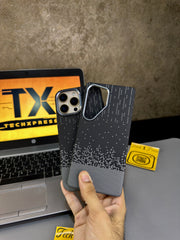 Luxo Life Case- Black & Grey Dotted