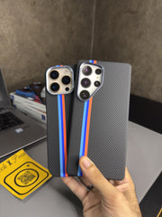 Luxo Life Case- Black Red Striped