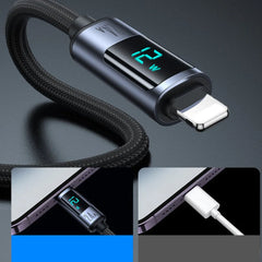 Joyroom S-AL012A16 2.4A USB to Lightning LED Display Fast Charging Data Cable 1.2M