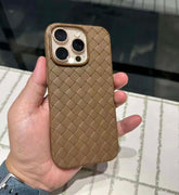Desert Titanium Woven Leather Case