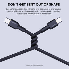 Aukey Circlet Nylon Braided 60w USB C to C Cable – CB-NCC1 at TechXpress