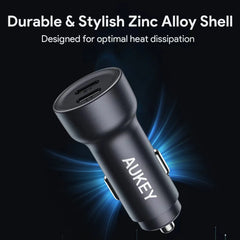 Aukey CC-Y23 Enduro Dual 65W 2-Port Usb-C Car Charger