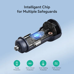 Aukey CC-Y23 Enduro Dual 65W 2-Port Usb-C Car Charger