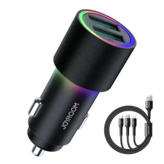 JOYROOM JR-CL10 4.8A Dual USB Car Charger(Black)
