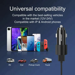 JOYROOM JR-CL10 4.8A Dual USB Car Charger(Black)