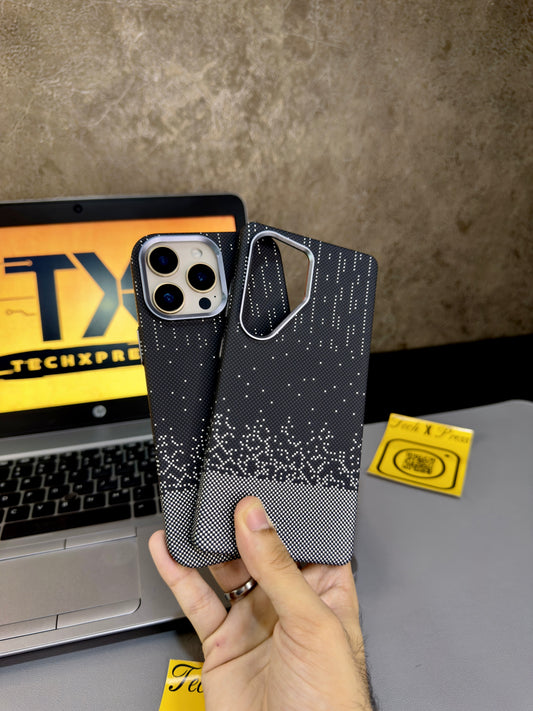 Luxo Life Case- Black Grey Dotted-Samsung Series