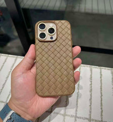 Desert Titanium Woven Leather Case