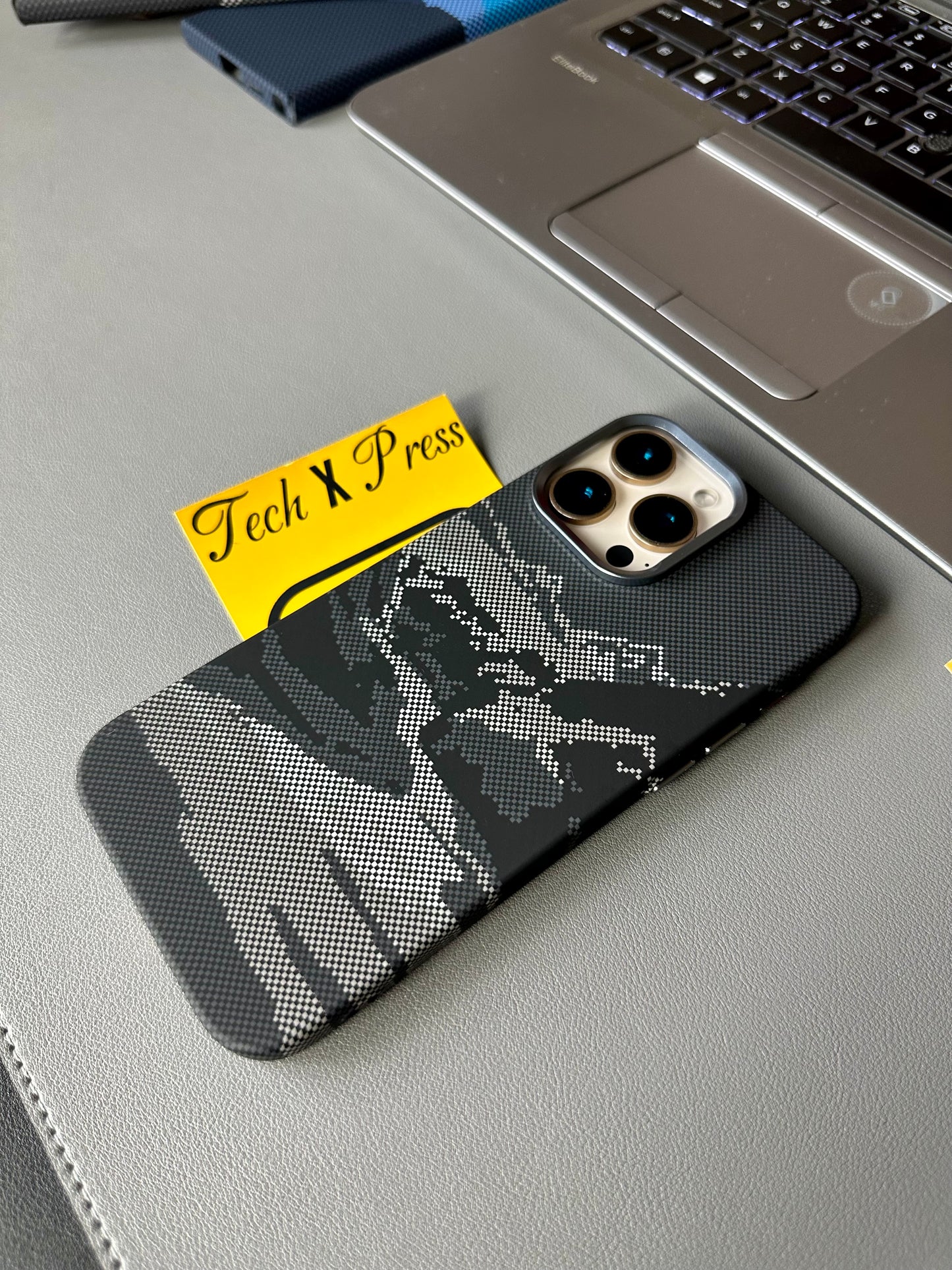 Luxo Life Case- Grey & Black Mountain-16 Pro Max