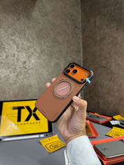 Young Kit Leather With Stand Cases-17 Pro Max