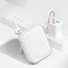 JR-L008 Cutie Series Power Bank with Kickstand 10000mAh - White