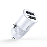 JOYROOM C-A06 3.1A Dual Port Smart Car Charger White