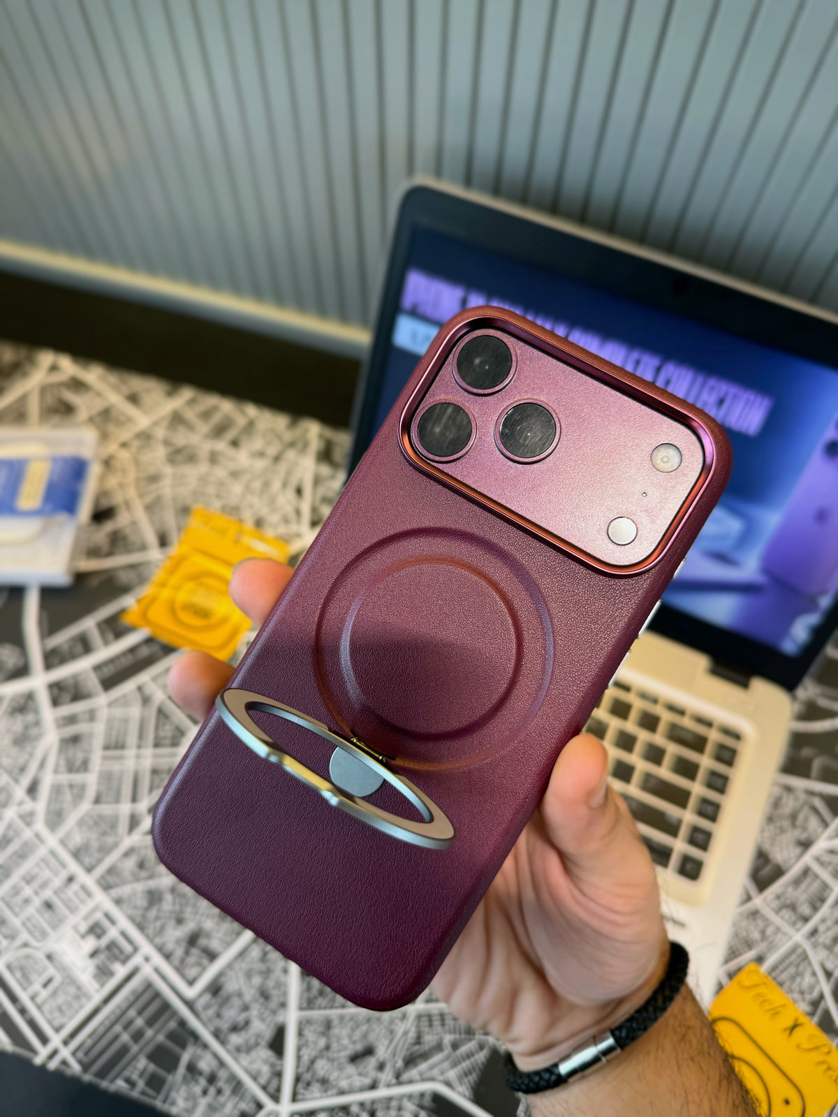 X-Level Leather With Stand Case-18 Series