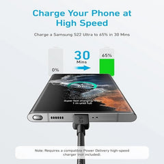 ANKER 322 USB-C TO USB-C 3FT BRAIDED CABLE
