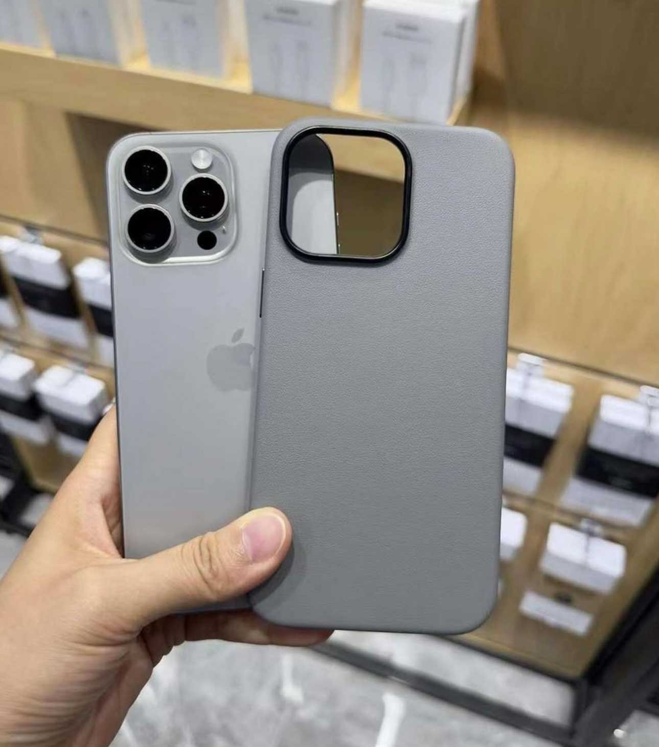 KZDOO Natural Titanium Leather Noble- Iphone 15, 16 Series