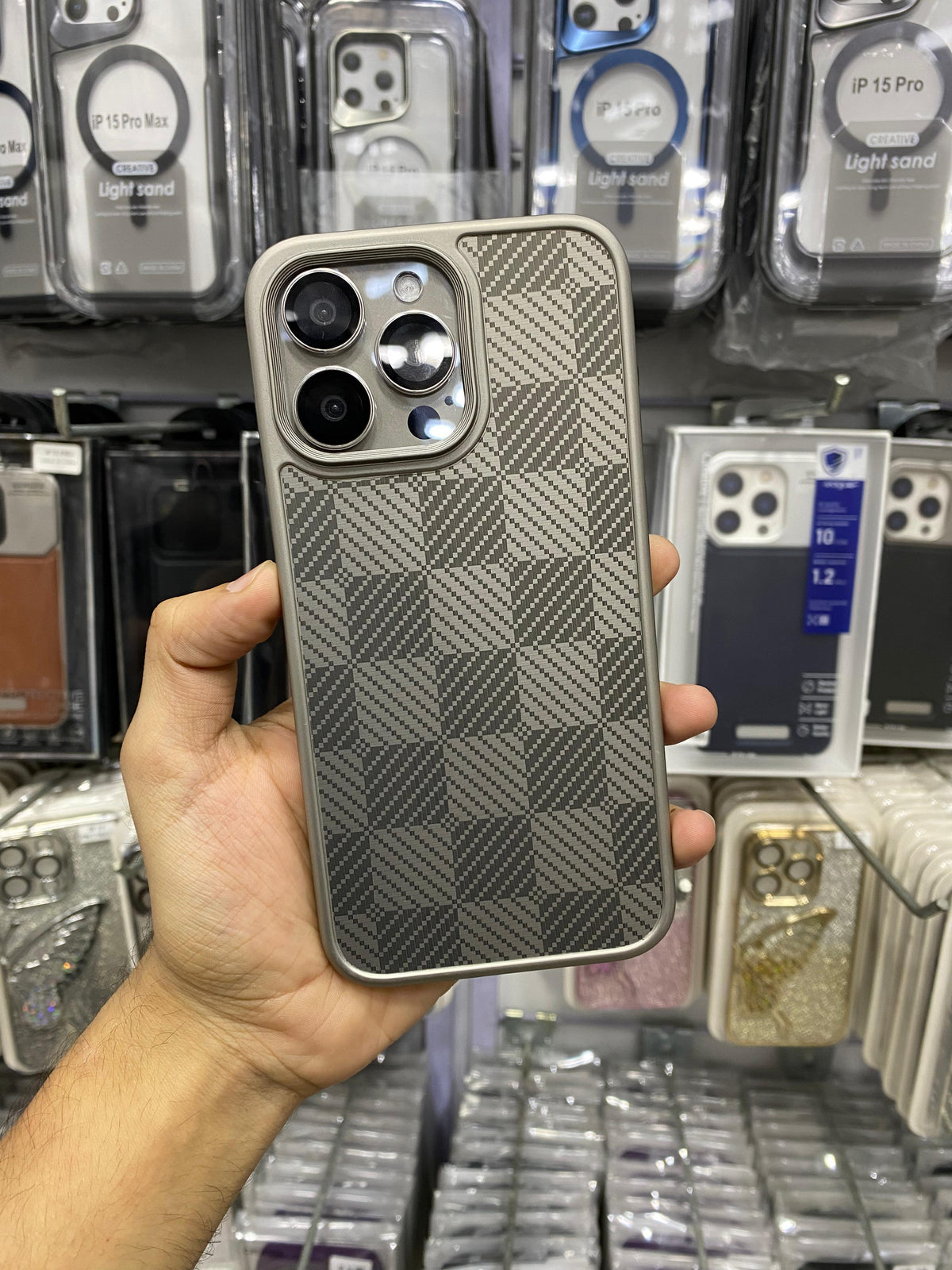 Diamond Pattern Carbon Case