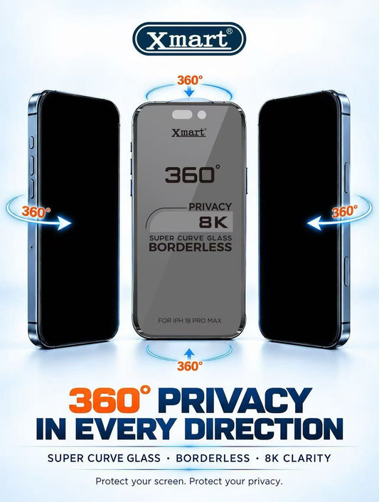 Xmart 8K 360 Privacy BorderLess Glass