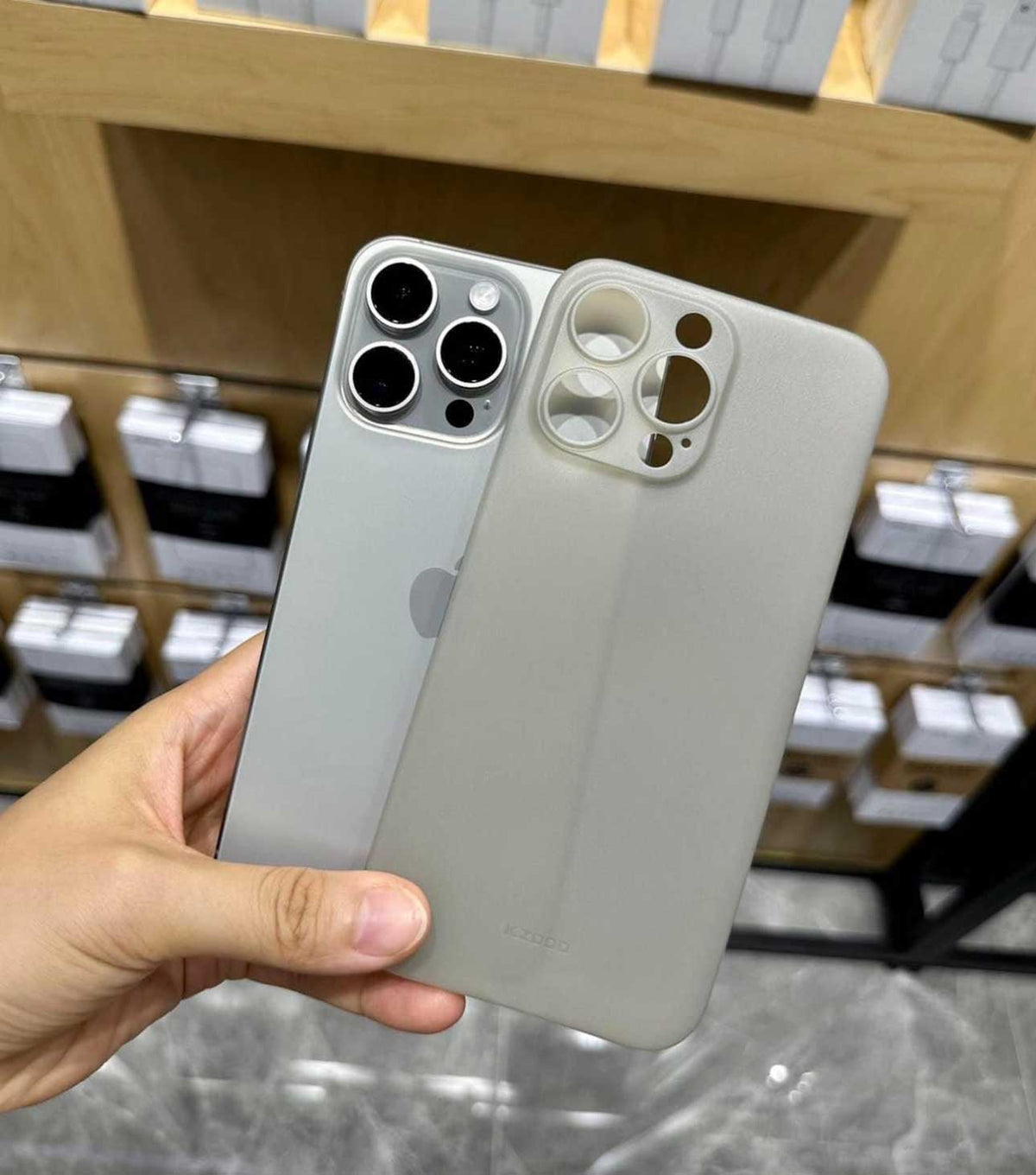 Kzdoo Natural Titanium Air Skin-Iphone 15,16 Series