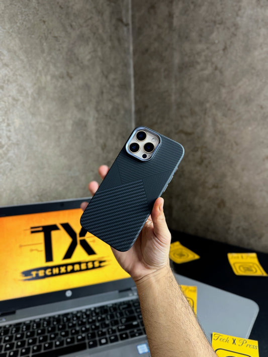 Luxo Life Case- Black Kevlar 4K-16 Pro Max