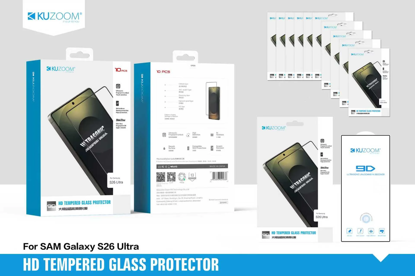 Kuzoom HD Glass Protector-S26 Ultra