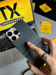 Luxo Life Case- Black Grey Lined-16 Pro Max