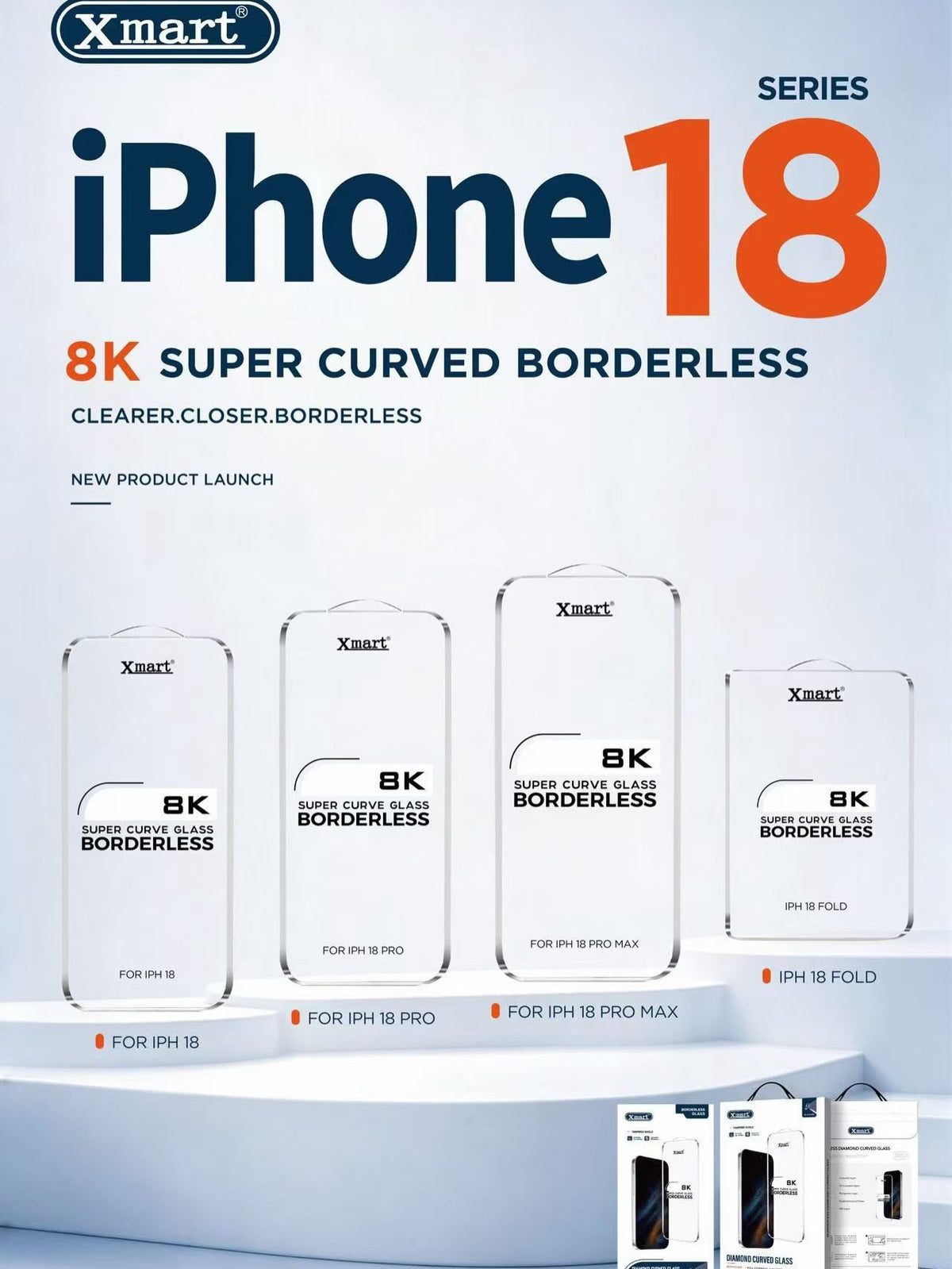 Xmart 8K Borderless Clear HD Glass-18 Series