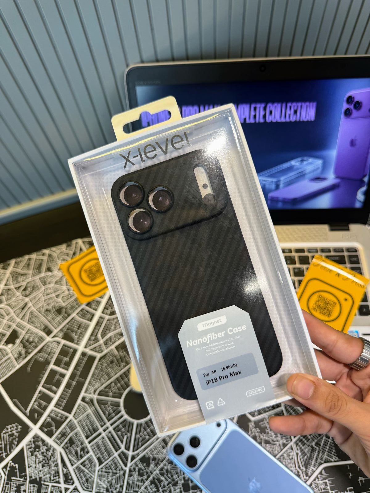 X-Level Nano Fibre Slim Carbon Case-18 Series
