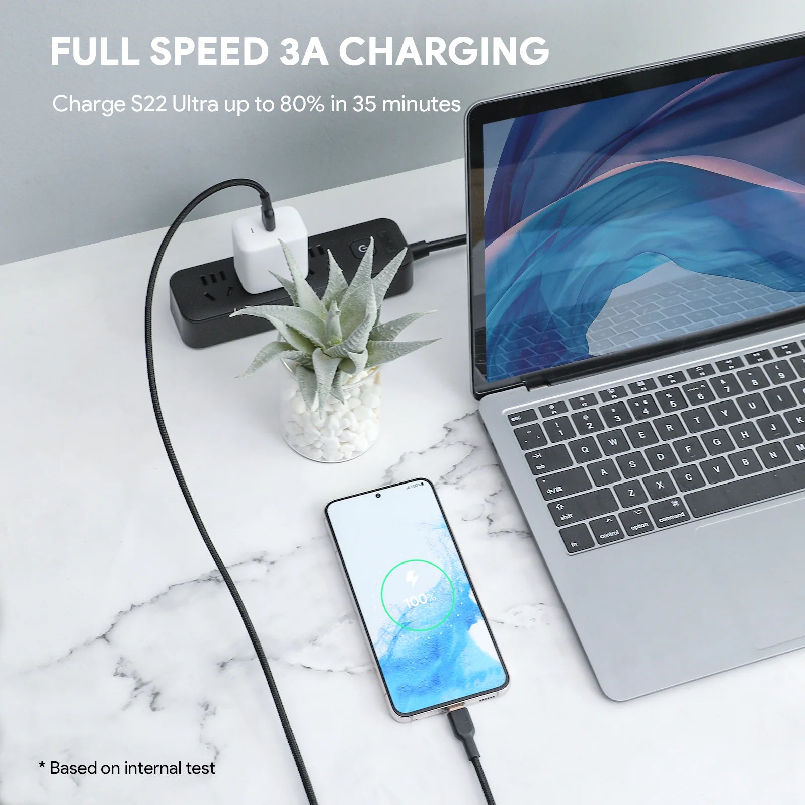Aukey Circlet Nylon Braided 60w USB C to C Cable – CB-NCC1 at TechXpress