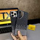 Luxo Life Case- Black & Grey Dotted