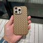 Desert Titanium Woven Leather Case