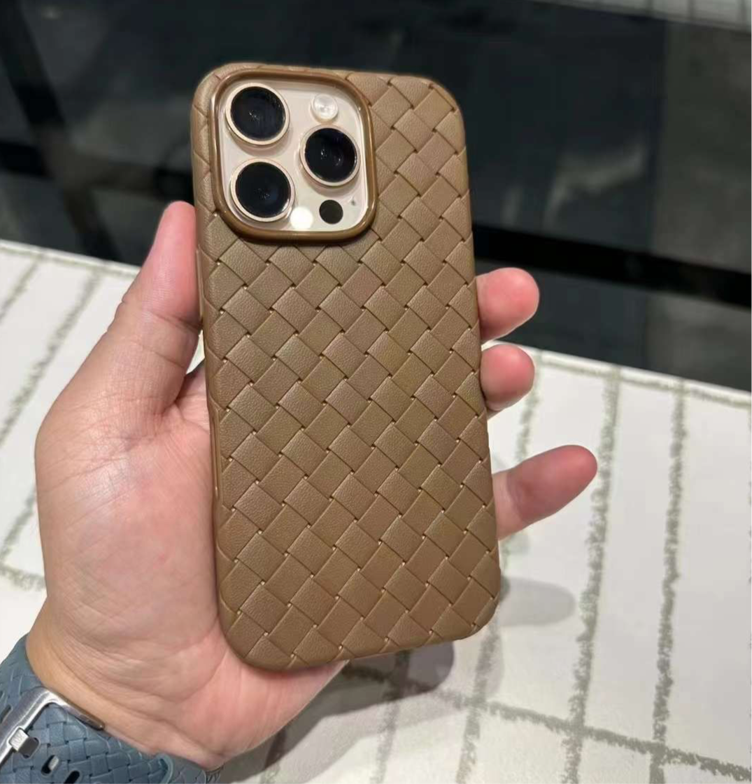 Woven Textured Leather Iphone Cover