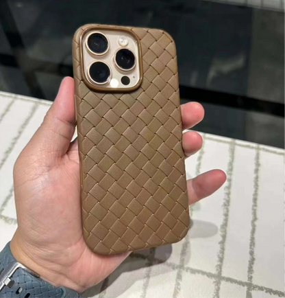 Woven Textured Leather Iphone Cover