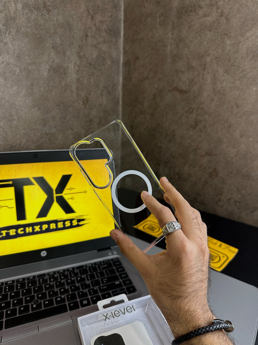 X Level Sparkling Transparent Case-S26 Ultra