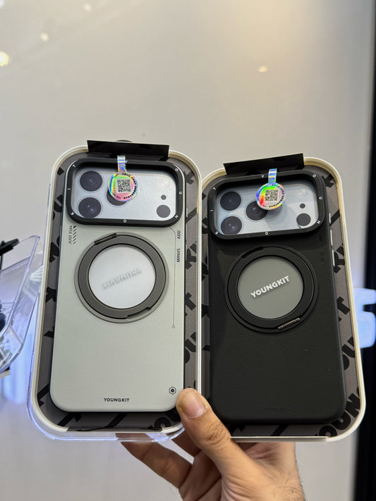 Young Kit Leather With Stand Cases-18 Series