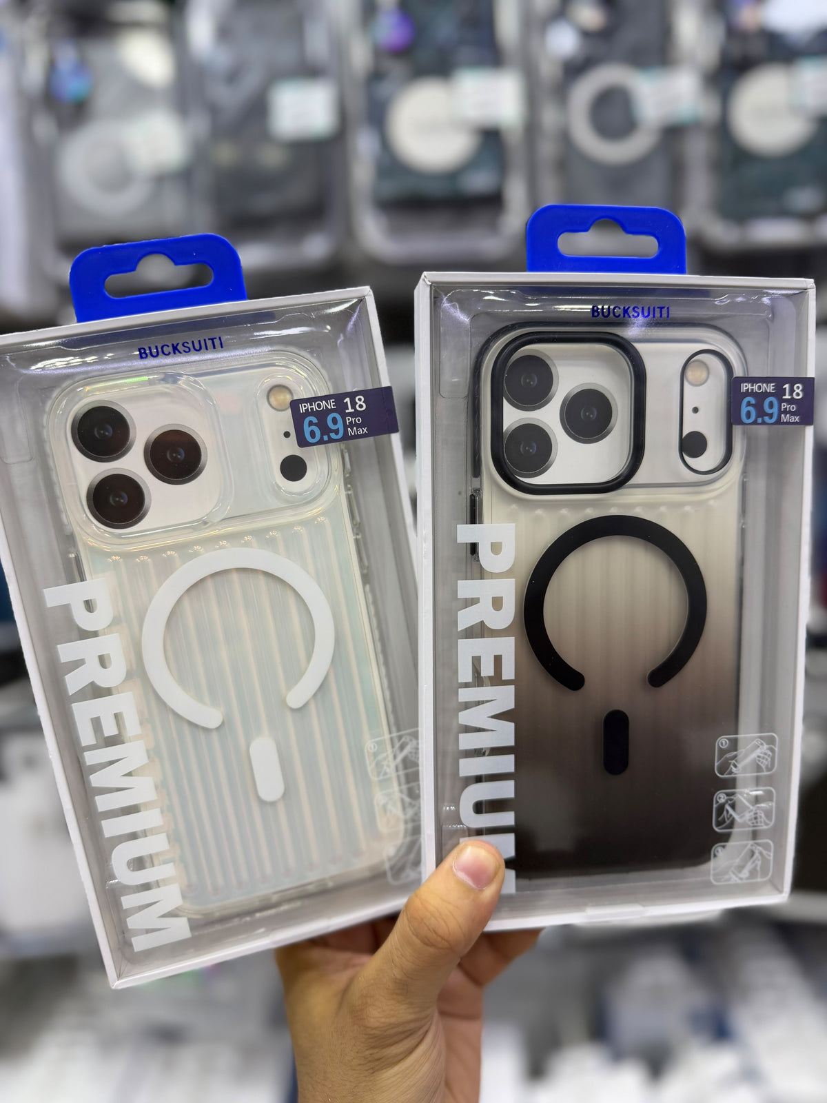 Bucksuiti Crystal Corrugated Magsafe Cases-18 Series