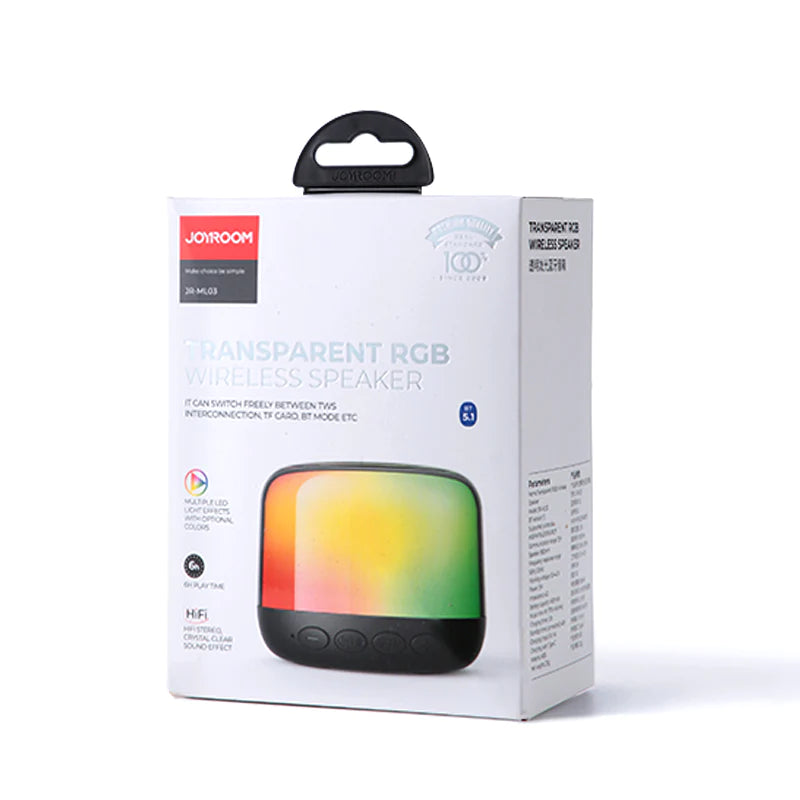 JR-ML03 Transparent Bluetooth Wireless Speaker with Light