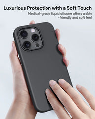 Aukey PC-GJ10C Iphone Silicone Magnetic Liquid MagSafe Phone Case-Midnight