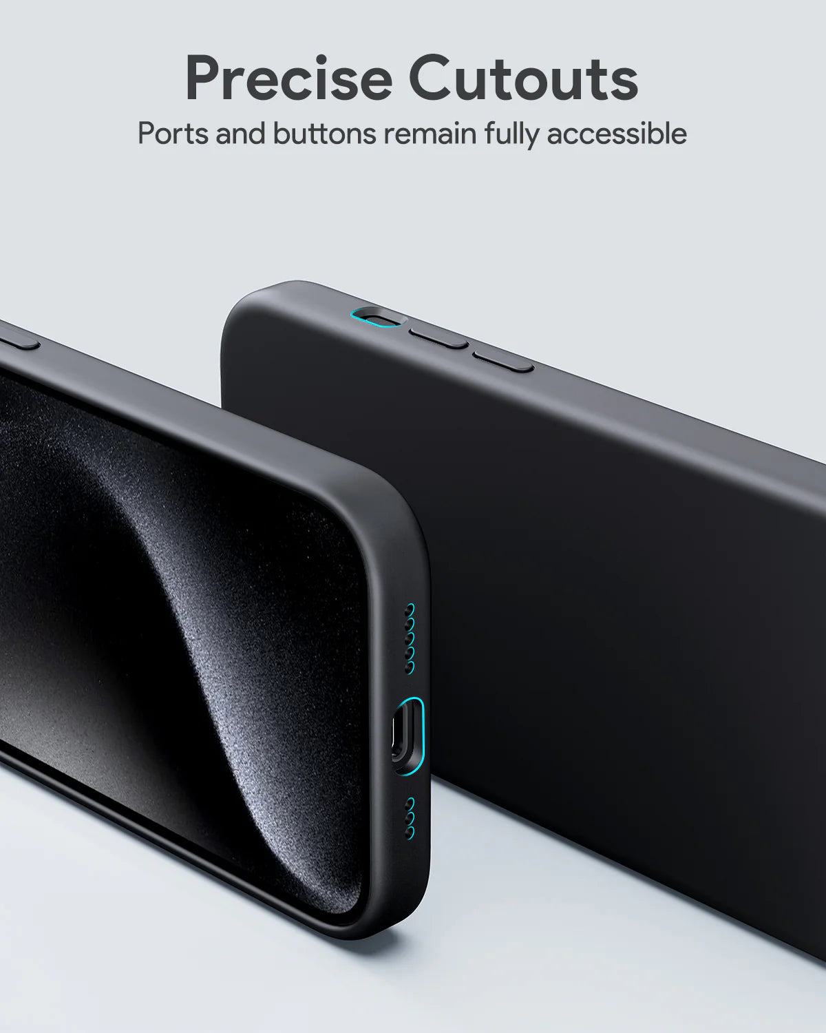 Aukey PC-GJ10C Iphone Silicone Magnetic Liquid MagSafe Phone Case-Midnight