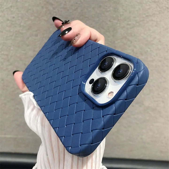 Woven Textured Leather Iphone Cover