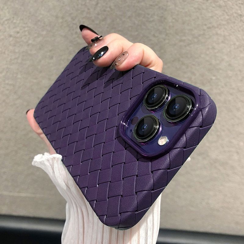 Woven Textured Leather Iphone Cover