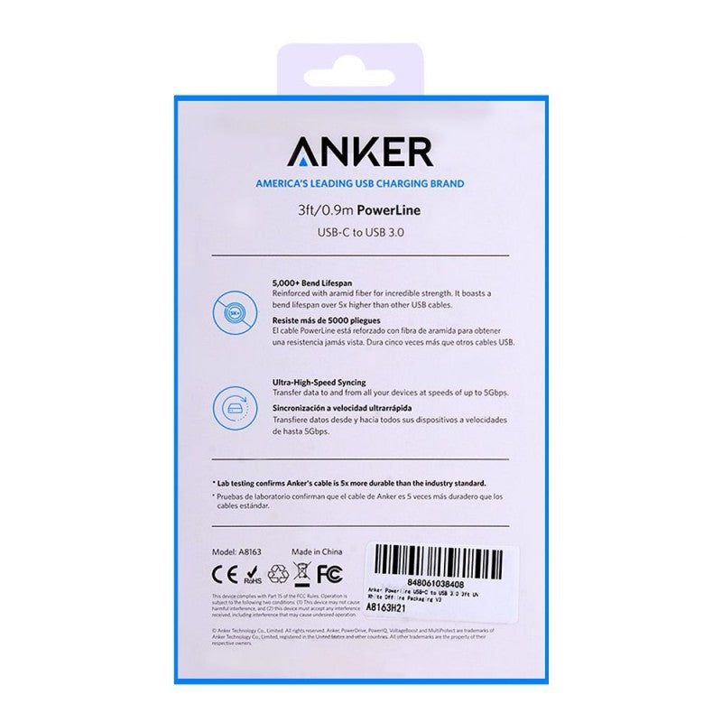 Anker 3FT PowerLine USB-C to USB-A 3.0 Cable