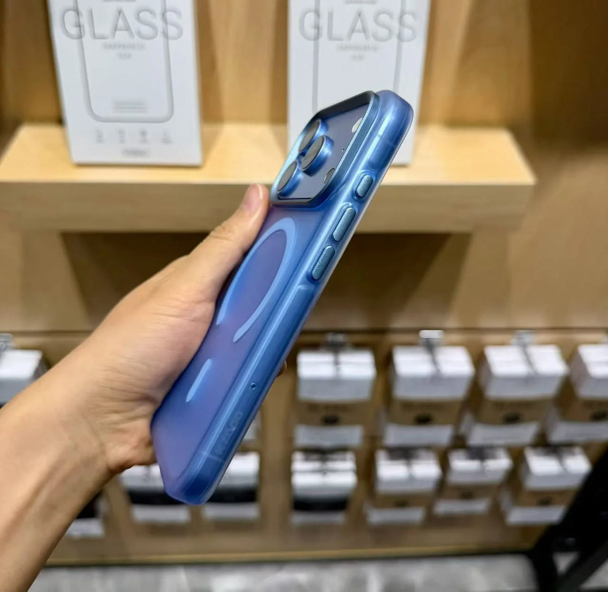 Kzdoo Glacier Blue Matt Guard Magsafe Case-18 Series