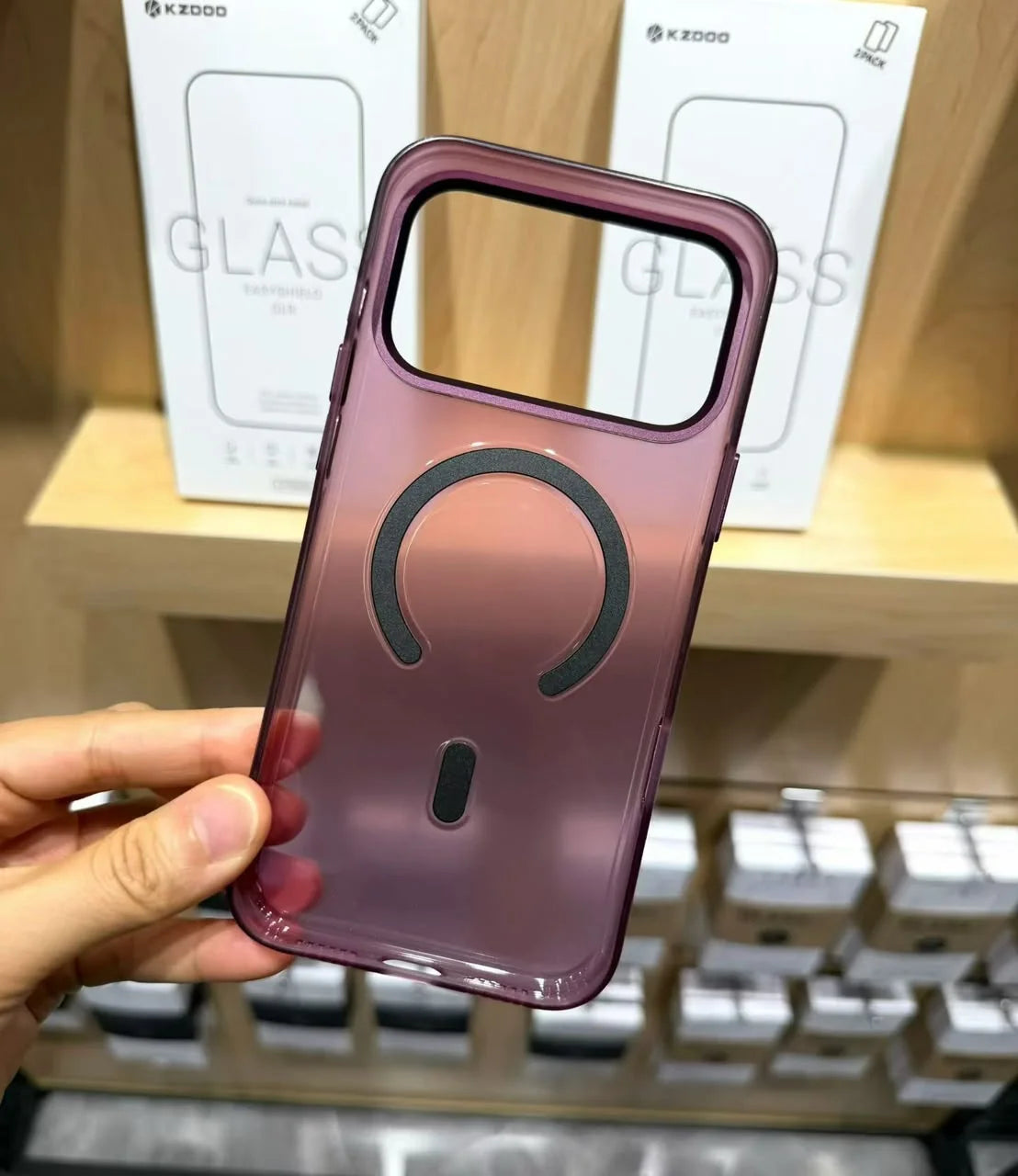 Kzdoo Burgundy Matt Guard Magsafe Case-18 Series