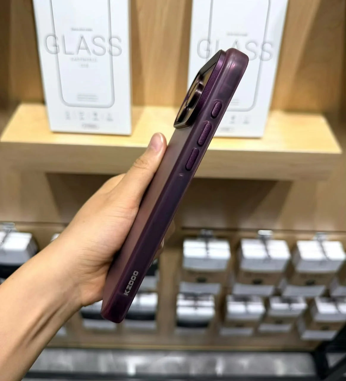 Kzdoo Burgundy Matt Guard Magsafe Case-18 Series