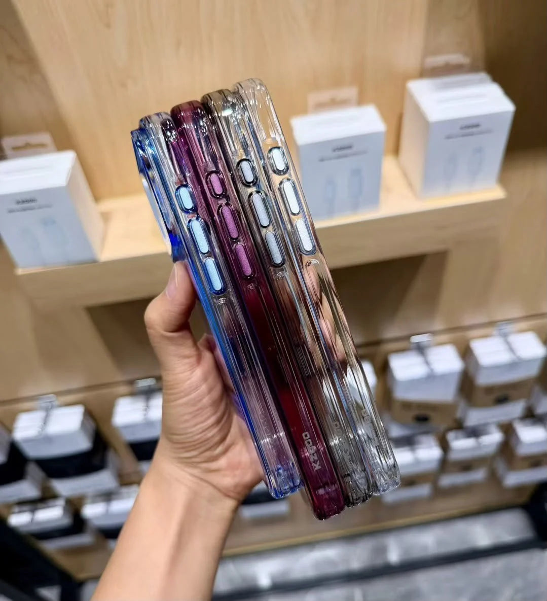 Kzdoo Ice Guard Coloured Clear Magsafe Cases-18 Series
