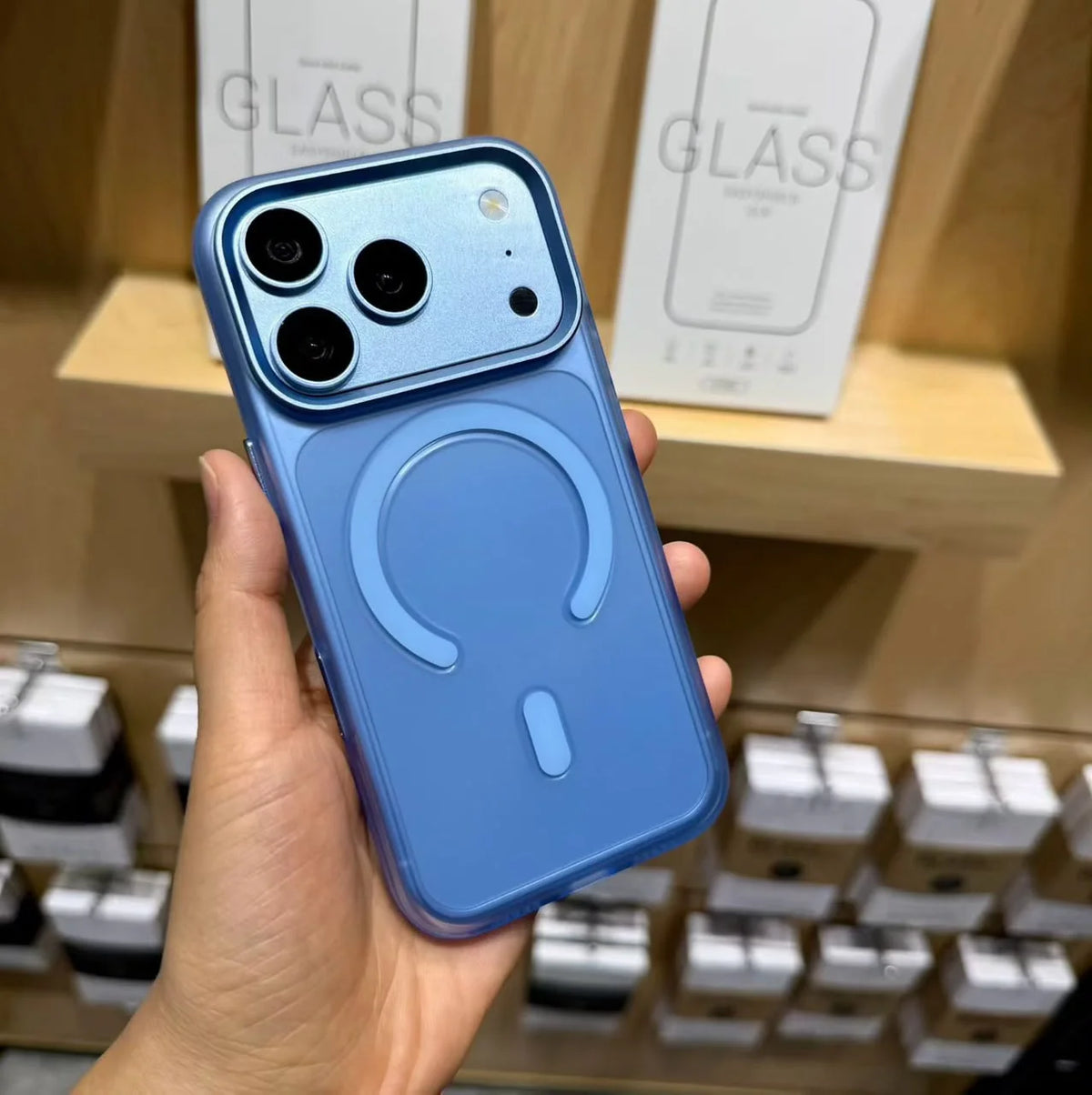 Kzdoo Glacier Blue Matt Guard Magsafe Case-18 Series
