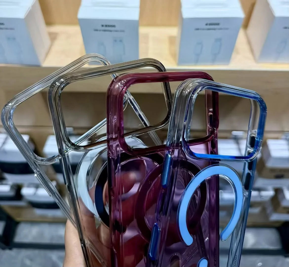 Kzdoo Ice Guard Coloured Clear Magsafe Cases-18 Series